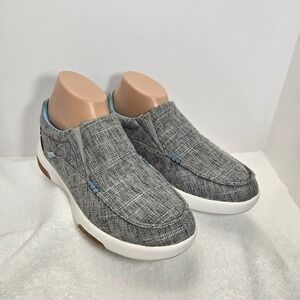 Orthocomfoot Mens Size 9-9.5 EU Size 43 Heathered Gray Plaid Heel Slip On Loafer